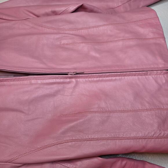 Yvonne & Marie Petite Pink Lambs Leather Jacket Size PP - Picture 4 of 8
